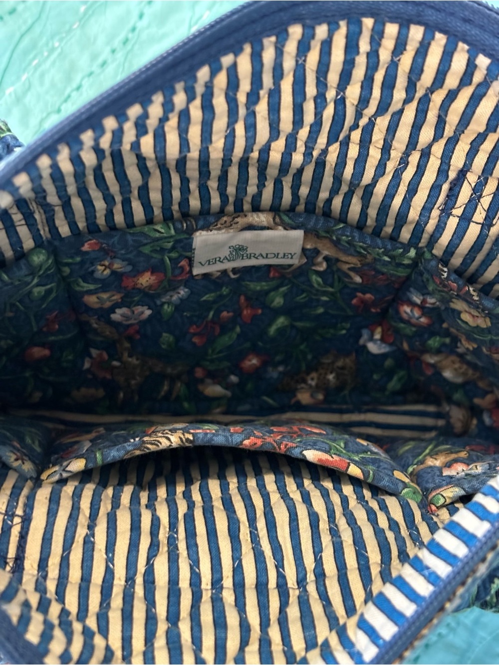 Vintage Vera Bradley “Animal Kingdom” Safari Quilted Cotton Purse Early 2000s - Picture 5 of 5